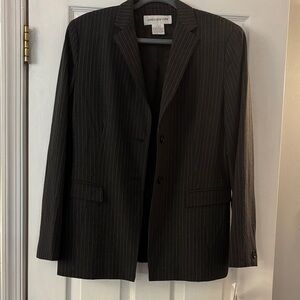 Jones New York Charcoal Pinstripe Blazer
